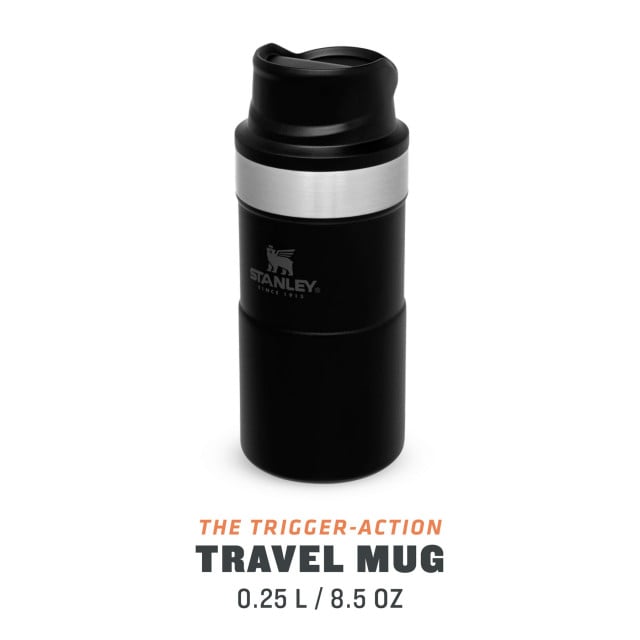 Termos STANLEY The Trigger Action Travel Mug Matte Black Pebble 0.25L