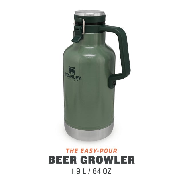 Termos Stanley pentru bere The Easy-Pour Growler Hammertone Green 1.9L