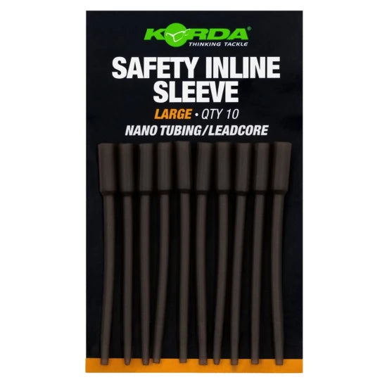 Tije Plumb Korda Safety Inline Sleeve Nano Tubing/leadcore, Large, 10buc/pac