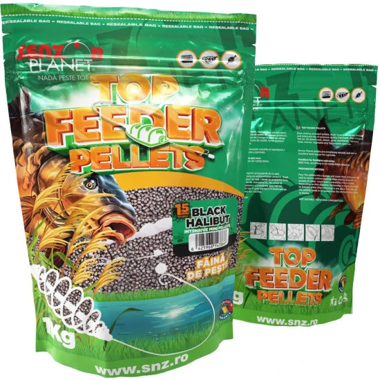 Top Feeder Senzor Pelletes Black Halibut, 1.5mm, 1kg