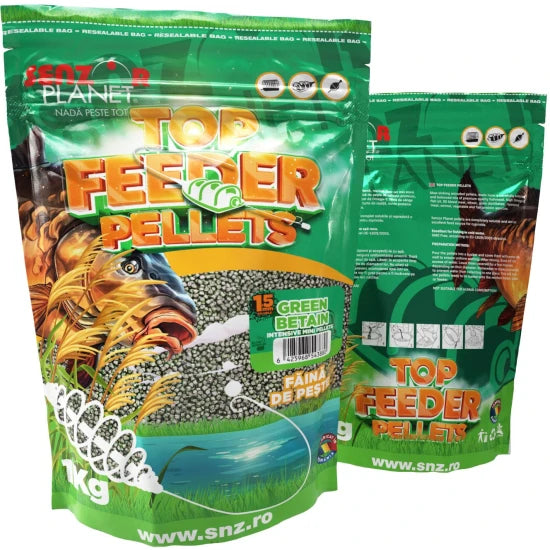 Top Feeder Senzor Pelletes Green Betain, 1.5mm, 1kg