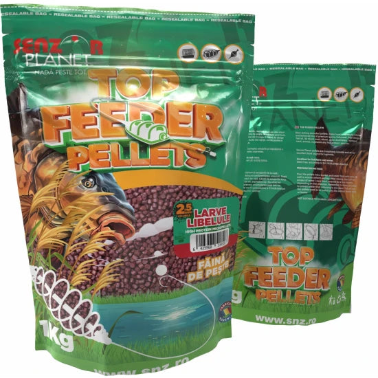 Top Feeder Senzor Pelletes, Larve Libelule, 2.5mm, 1kg