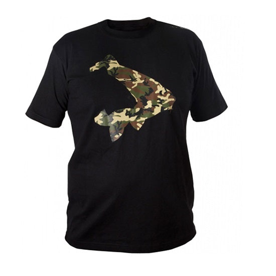 Tricou Avid Carp Black Camo T Shirt 2XL