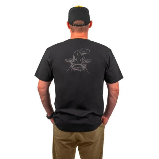 Tricou Black Cat Logo Black T-shirt, Marime S