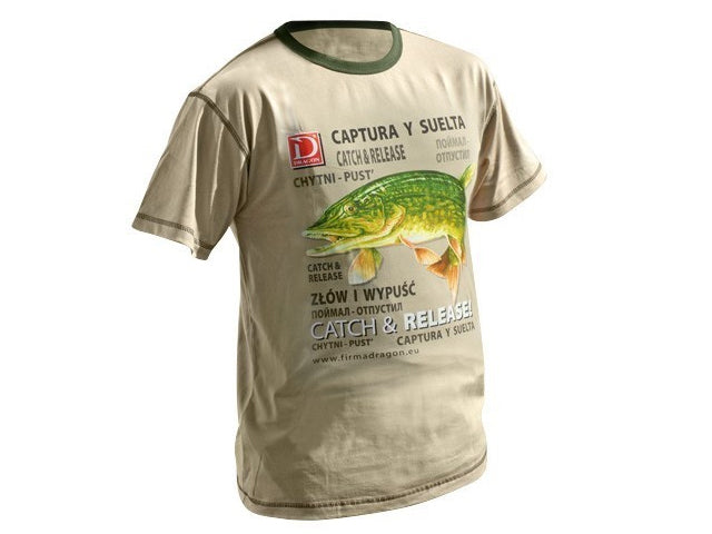 Tricou Dragon Catch And Release T-shirt Pike XXL