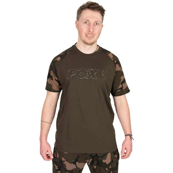Tricou Fox Outline T-shirt, Khaki Camo Marime M