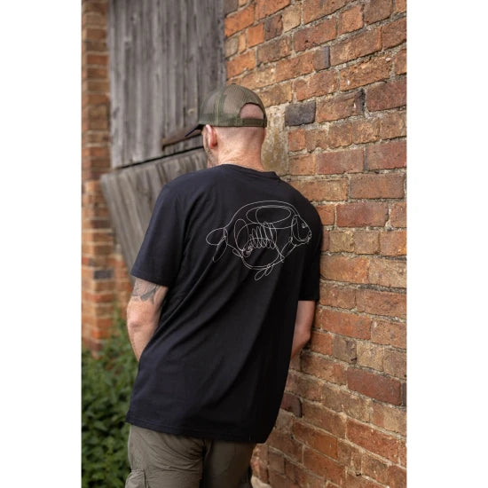 Tricou Korda One Liner Tee Black, Marime S