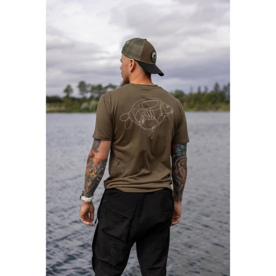 Tricou Korda One Liner Tee Olive, Marime M