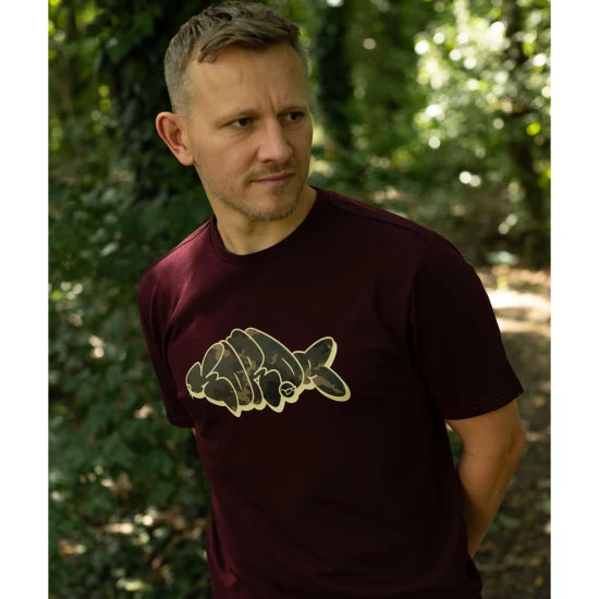 Tricou Korda Outline Tee, Burgundy , Marime S