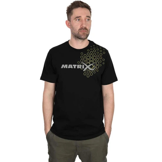 Tricou Matrix Hex Print T-shirt, Black, Marime 2xl