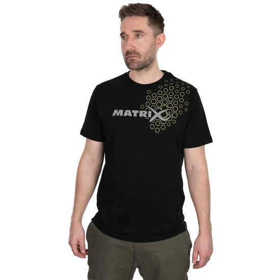 Tricou Matrix Hex Print T-shirt, Black, Marime L