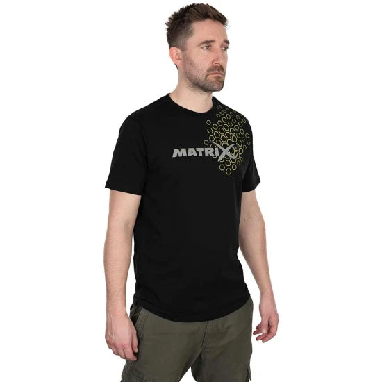 Tricou Matrix Hex Print T-shirt, Black, Marime M