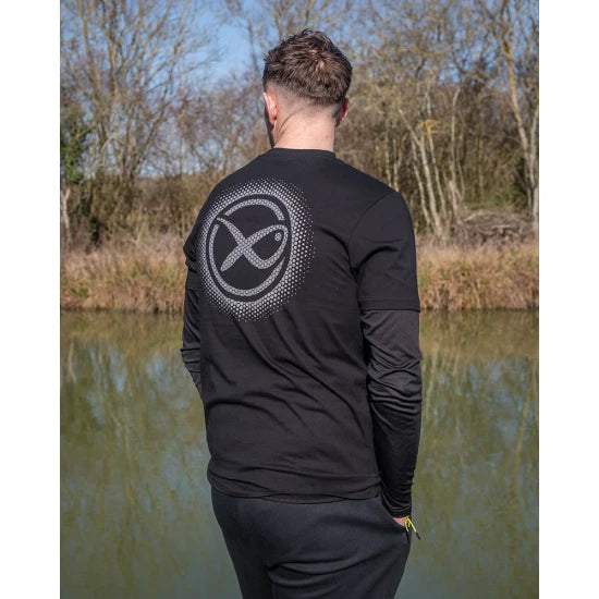 Tricou Matrix Large Fade T-shirt, Black/grey, Marime M