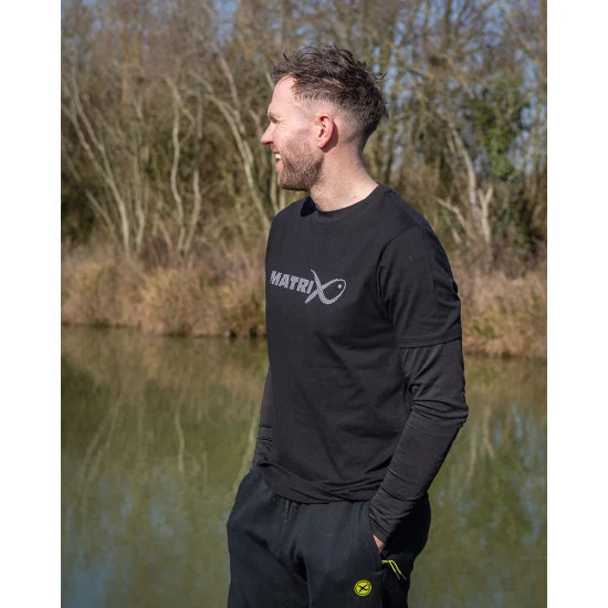 Tricou Matrix Large Fade T-shirt, Black/grey, Marime S