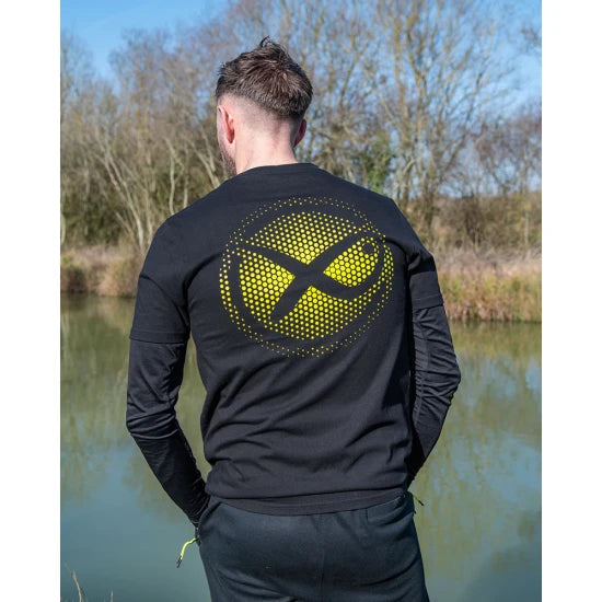 Tricou Matrix Large Fade T-shirt, Black/lime, Marime S