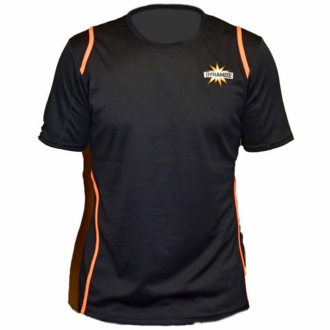 Tricou Maneca Scurta Negru/Portocaliu Dynamite Baits, Marime XXXL