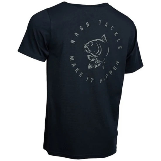 Tricou Nash Make It Happen Carp Logo T Shirt Black, Marime S