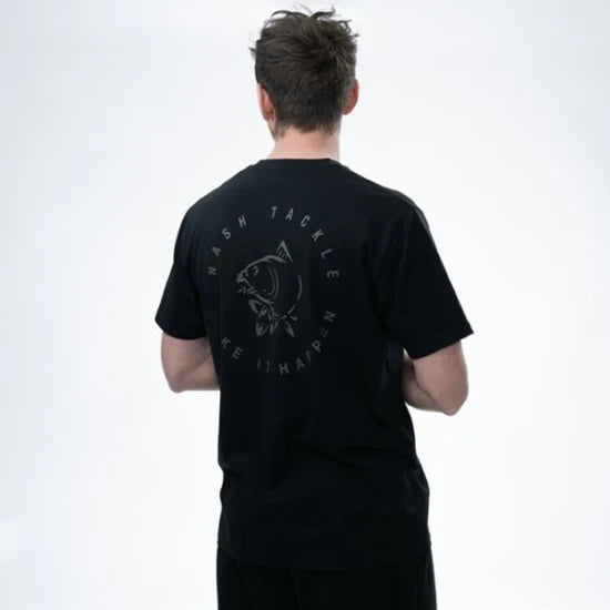 Tricou Nash Make It Happen Carp Logo T Shirt Black, Marime S
