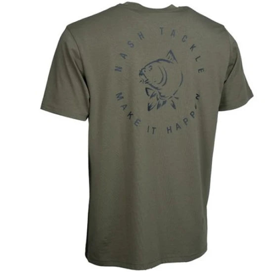 Tricou Nash Make It Happen Carp Logo T Shirt Green, Marime L