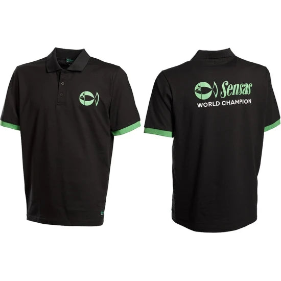 Tricou Polo Sensas World Champion Black, Marime M