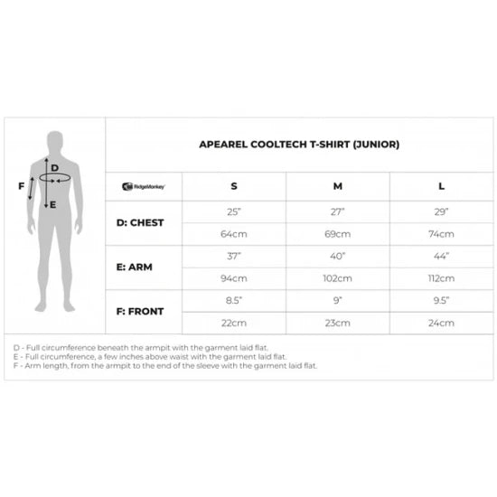 Tricou Ridgemonkey Apearel Cooltech T-shirt Grey Junior, M