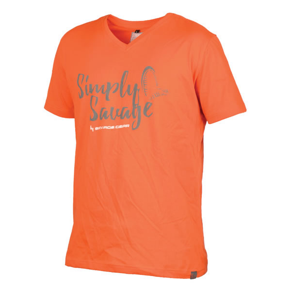 Tricou Savage Gear Simply Savage Orange Mar. L