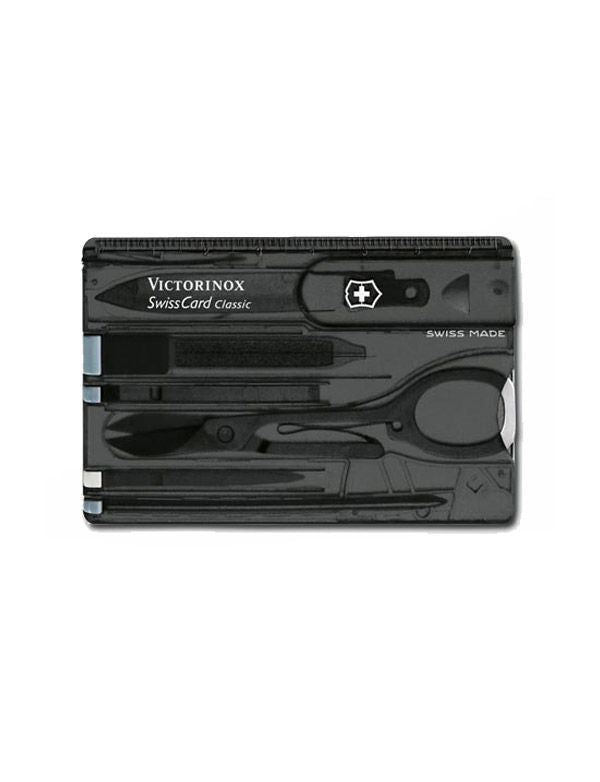 Trusa Multifunctionala Victorinox Swiss Card Classic, negru transparent, Blister