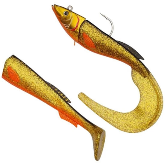 Twister Berkley Power Herring, Gold Motoroil, 23cm, 300g, 1buc/pac