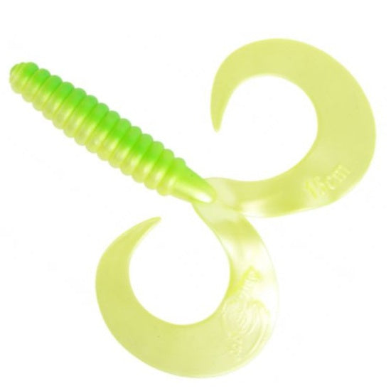 Twister Cat Spirit Double Wave Fluo Green 15cm 10buc/plic