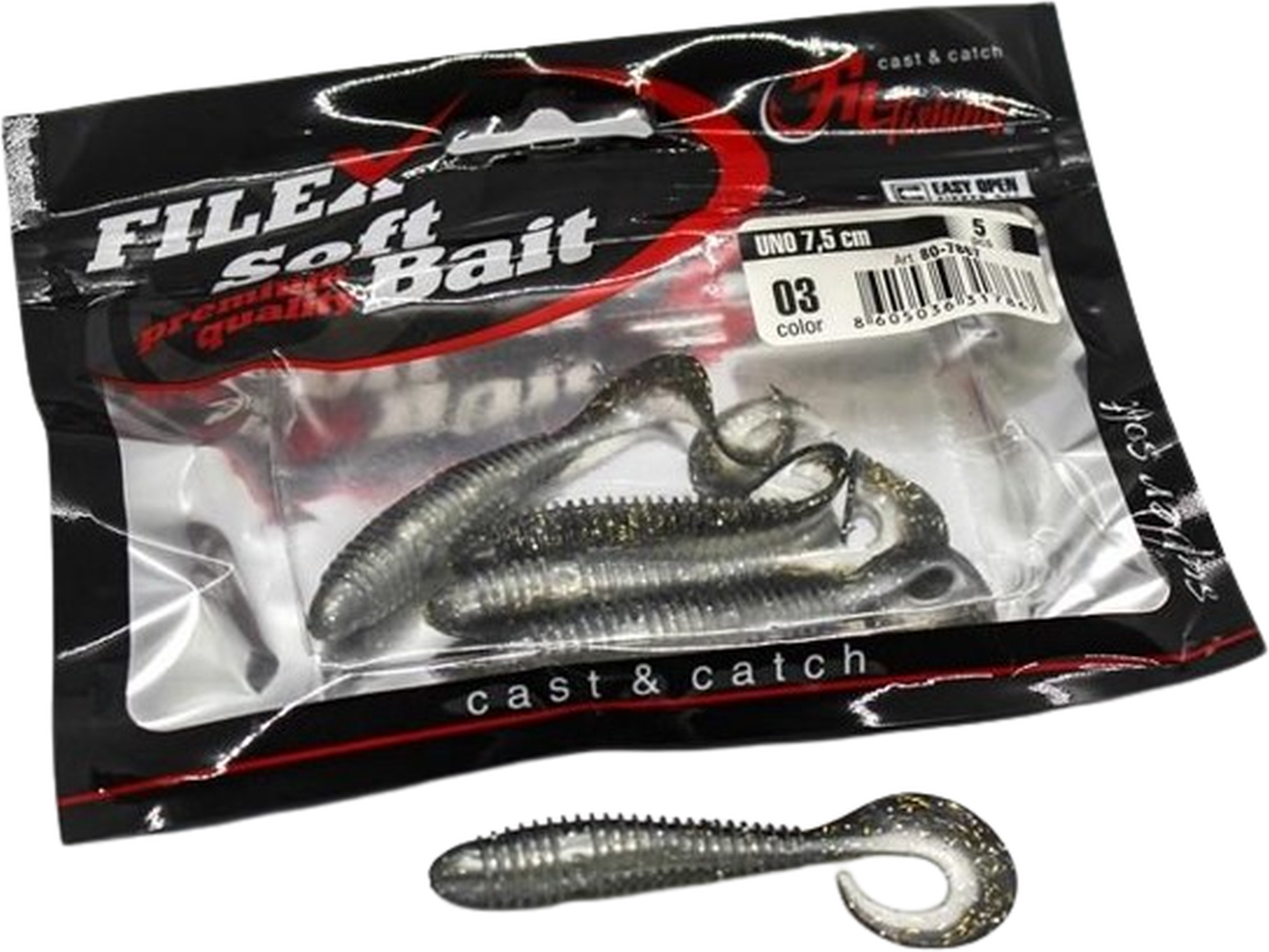 Twister Filfishing Uno, Culoare 03, 7.5cm, 5buc/pac