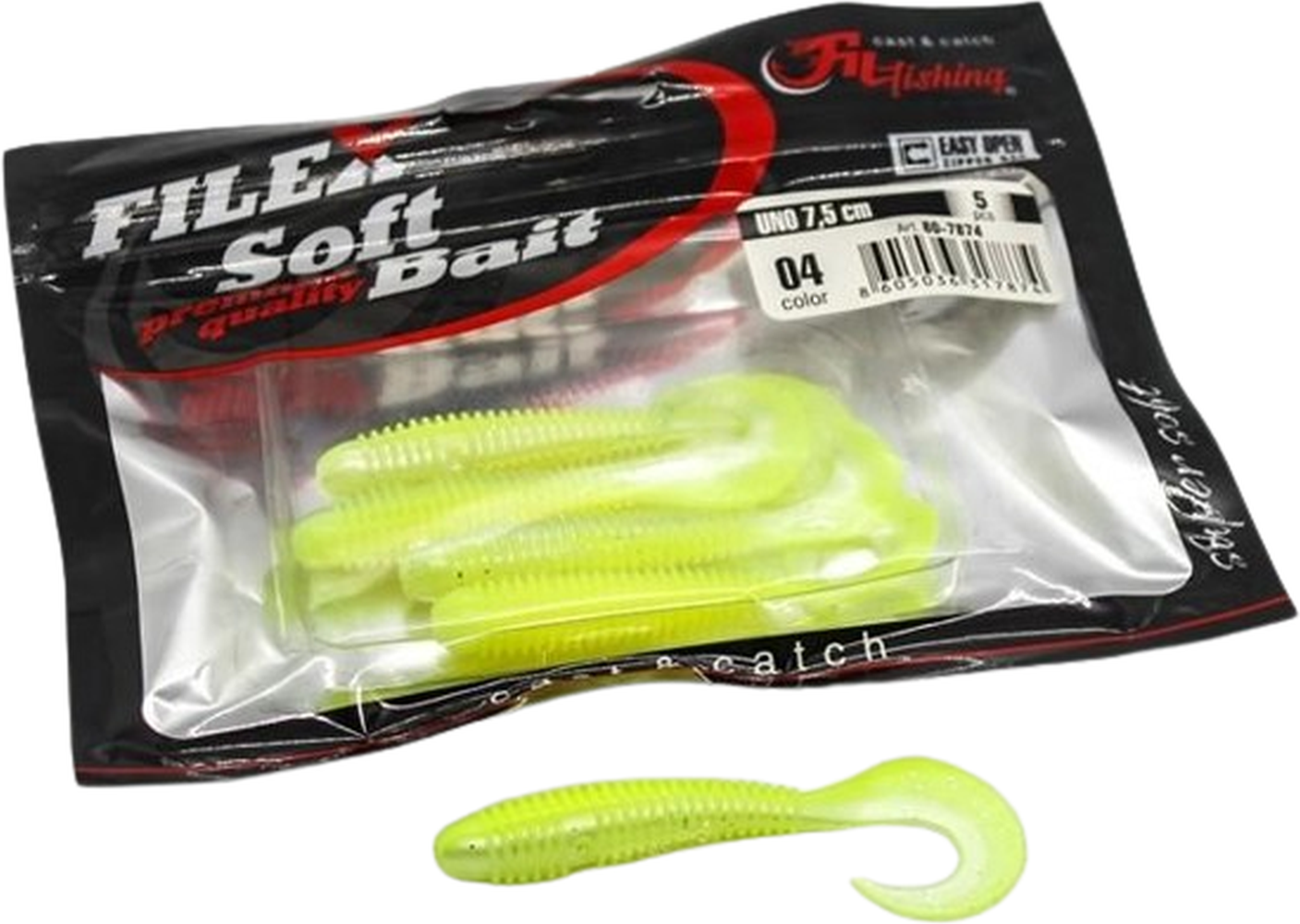 Twister Filfishing Uno, Culoare 04, 7.5cm, 5buc/pac