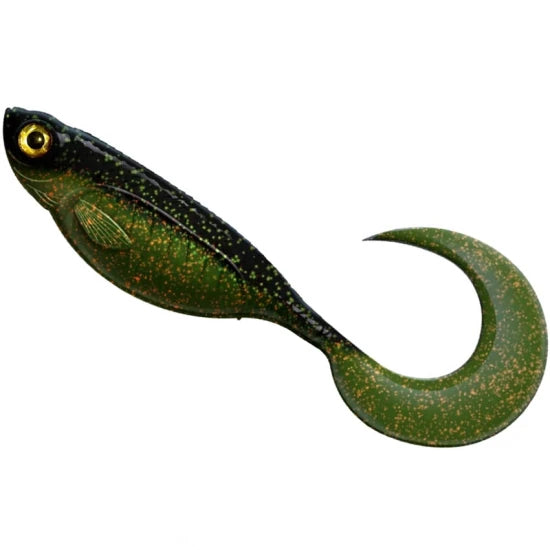 Twister Libra Lures Embrion Twist Tail, 18cm, 36.5g, Motor Oil Green, 1buc/pac