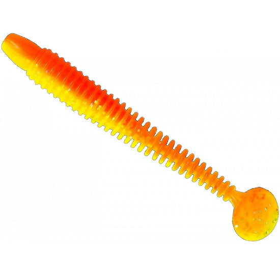 Twister Lunker City Swimming Ribster 4” Grub, 143 Atomic, 10cm, 10buc/blister
