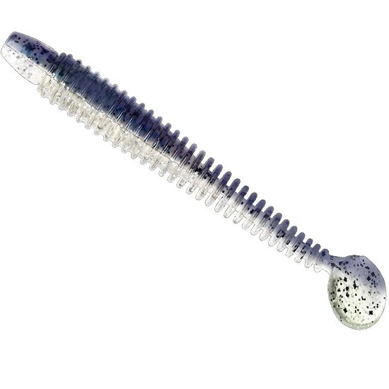 Twister Lunker City Swimming Ribster 4” Grub, 211 Blue Halo, 10cm, 10buc/blister