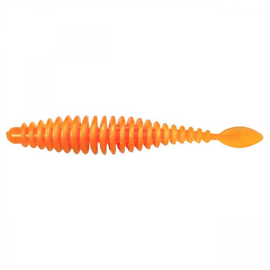 Twister Quantum Magic Trout T-Worm P-Tail 6.5cm 1gr Neon Orange Cheese
