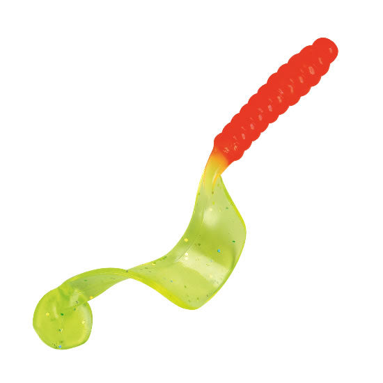Twister Spro Impulse Spiraltail 9Cm Orange Chartreuse 5Buc