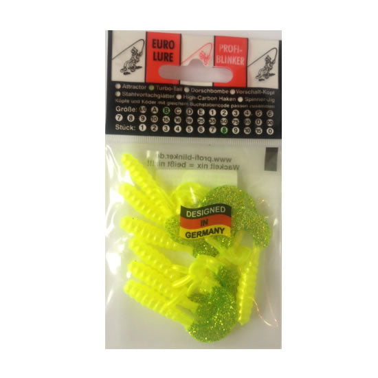 Twistere Profiblinker Turbotail 7 Cm Fluo Cu Gliter 8 Buc