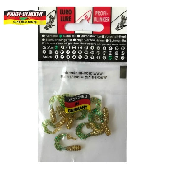 Twisterele Profiblinker Turbotail,  Gold Glitter, 3cm,10buc/plic