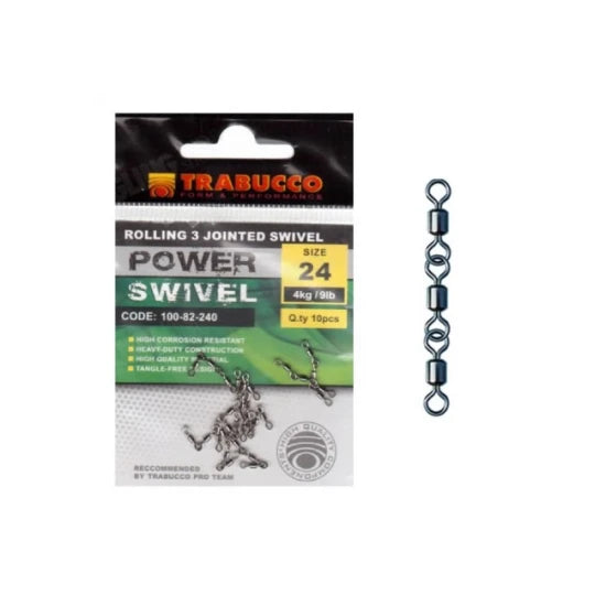 Vartej Trabucco  Rolling 3 Jointed Swivel Nr 20 10 Buc/plic 14kg