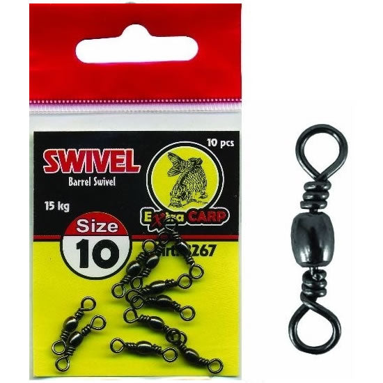 VARTEJE EXTRA CARP BARREL SWIVEL NR 10 10 BUC/PLIC 15.00KG