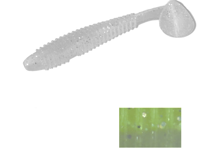 VIBER SHAD COLMIC 3&quot; 7.6cm GHOST CHARTREUSE