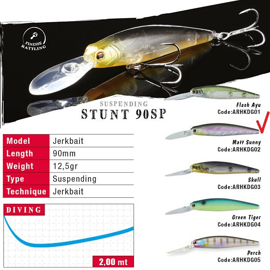 VOBLER COLMIC HERAKLES  STUNT 90SP 9.0cm 12.5 g Matt Sunny