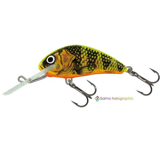 VOBLER SALMO HORNET FLOATING, GOLD FLUO PERCH, 6CM, 10G