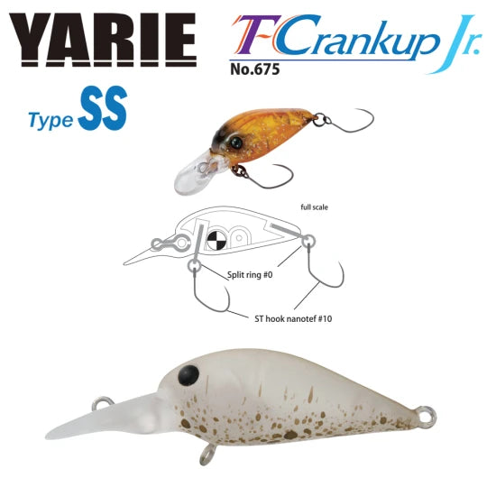 Vobler Yarie Jespa 675 T-crankup Jr. Type Ss C3 Akayari 2.8cm 2.1g