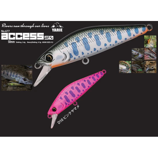 Vobler Yarie Jespa 677 Acces S 5cm 3.6g D10 Pink Yamame