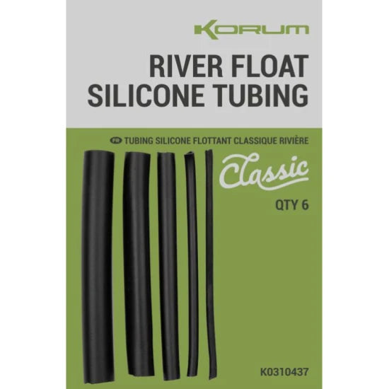 Varnis Korum Classic River Float Silicone Tubing, Black, 8buc/pac