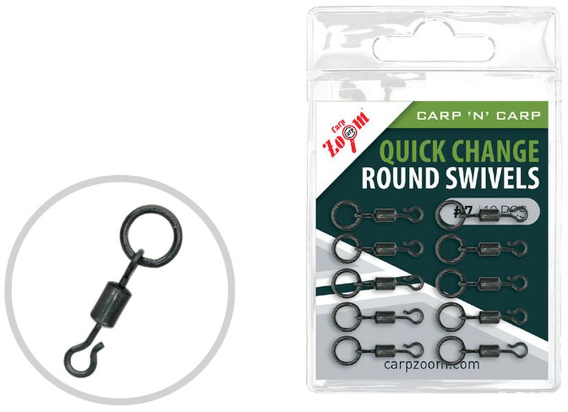 Vartej Carp Zoom Quick Change Round Swivels, Nr.7, 10buc/plic
