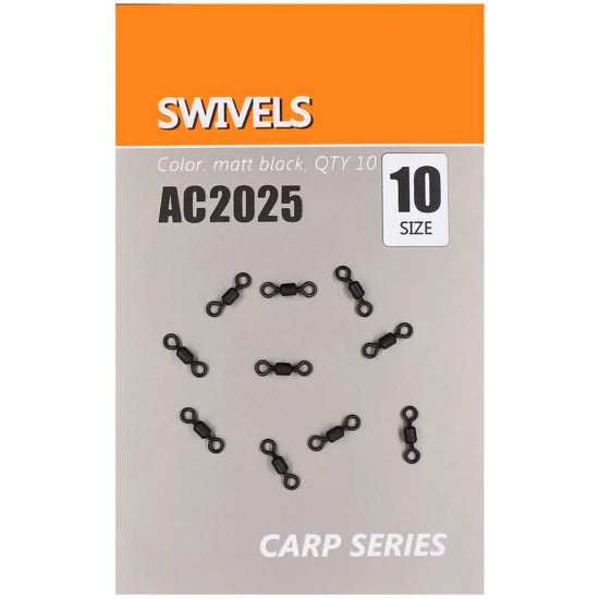 Vartej Orange Swivels Negru Mat, No.10, 10buc/pac