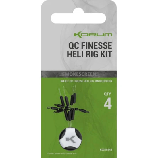 Vartej Rapid Korum Smokescreen Qc Finesse Heli Rig Kit, 4buc/pac
