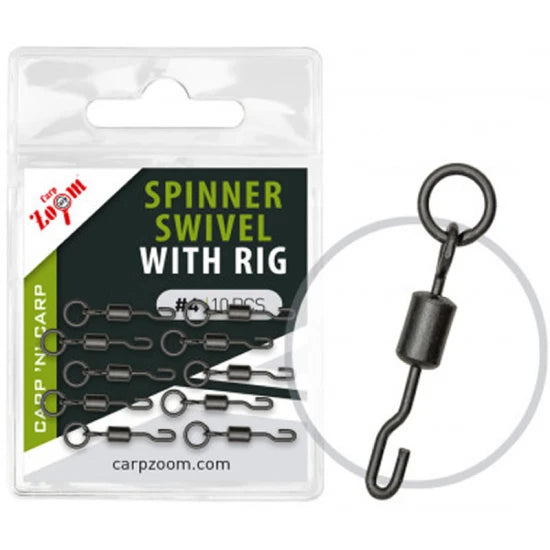 Vartej Rapid Cu Anou Carp Zoom Quick Change Spinner Swivel With Micro Ring, Nr.4, 10buc/pac